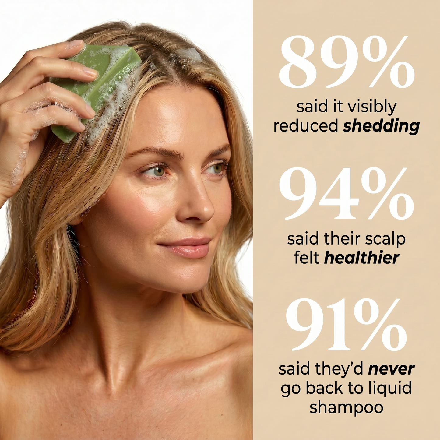 🔥Last Day! Buy 1 Get 1 Free For Only $14.99 Each🔥Botanical Hair Cleansing Bar for Healthier-Looking Hair + Free Foaming Net