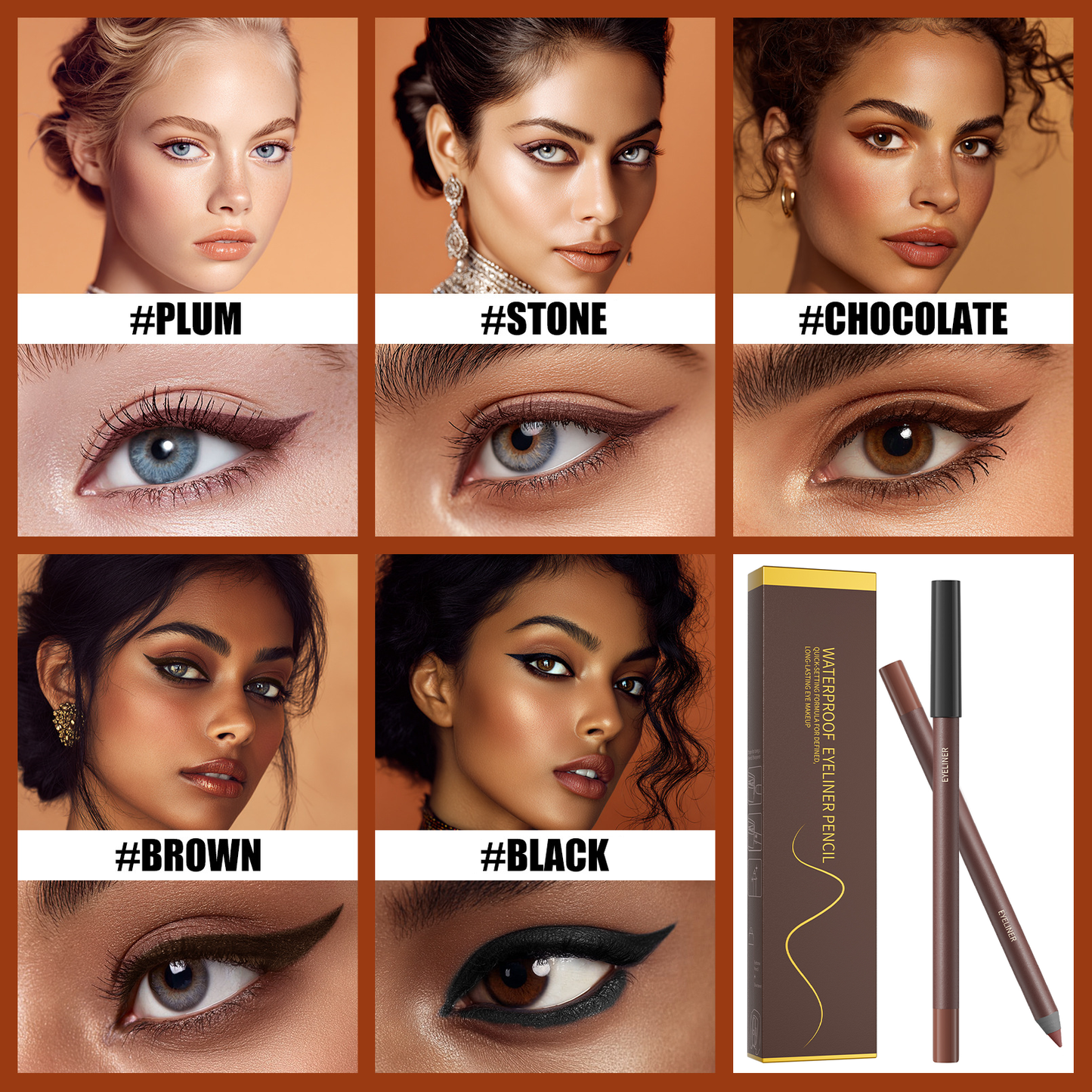 ✨ Last Day Buy 1 Get 1 Free$12.49 Each . 🎀 24-Hour Waterproof Eyeliner — Sharpenable Pencil