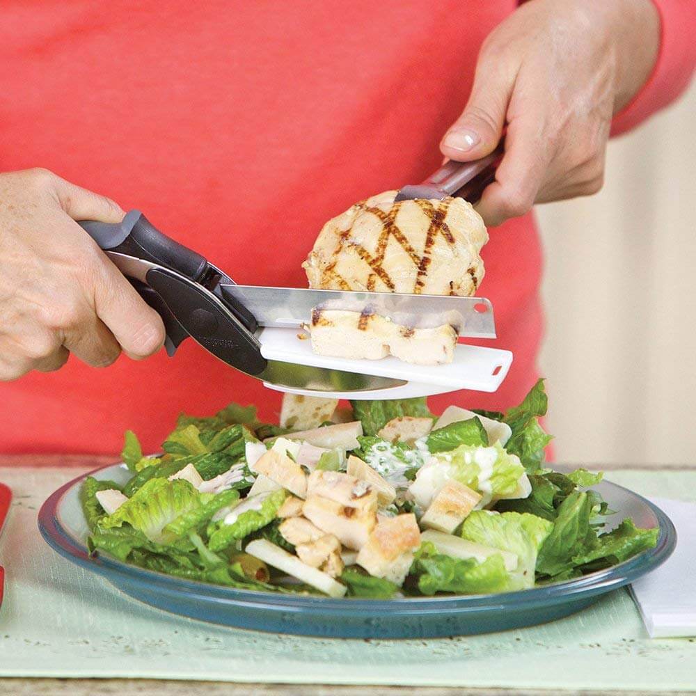 [🔥Last Day 50% OFF] ⚡2-in-1 Knife and Built-in Cutting Board Food Chopper