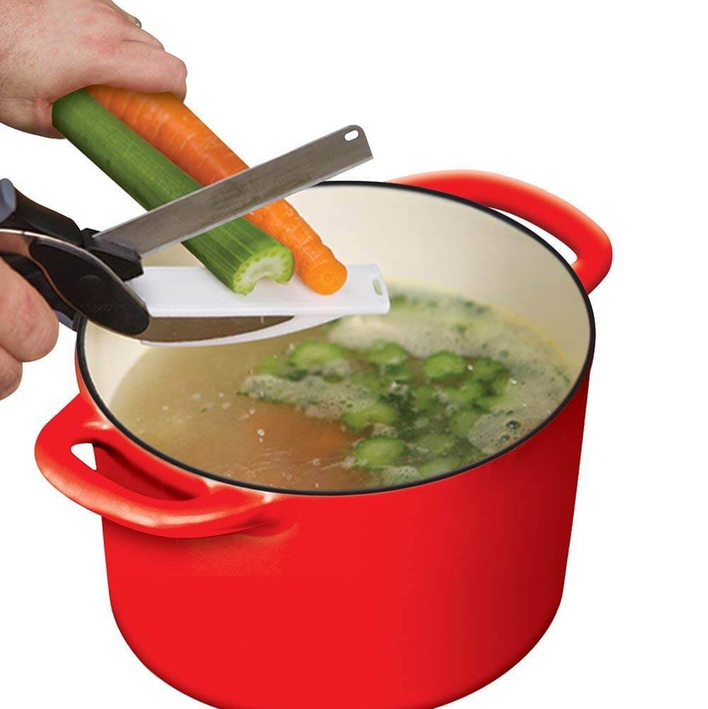 [🔥Last Day 50% OFF] ⚡2-in-1 Knife and Built-in Cutting Board Food Chopper