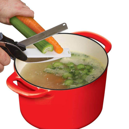 [🔥Last Day 50% OFF] ⚡2-in-1 Knife and Built-in Cutting Board Food Chopper