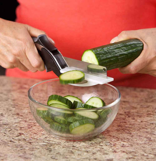 [🔥Last Day 50% OFF] ⚡2-in-1 Knife and Built-in Cutting Board Food Chopper